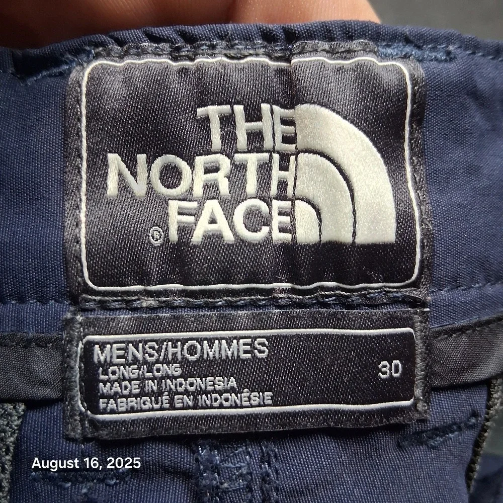The North Face Long Chino Shorts‎ Mens Size 30 Blue Sprag Flat Front Khaki
